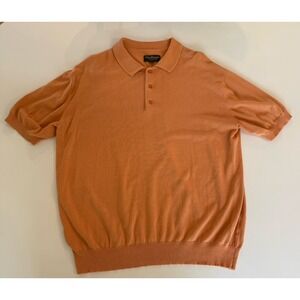 Norm Thompson Men's‎ Silk Polo Shirt Size XL Elastic Waist And Arms Knit
